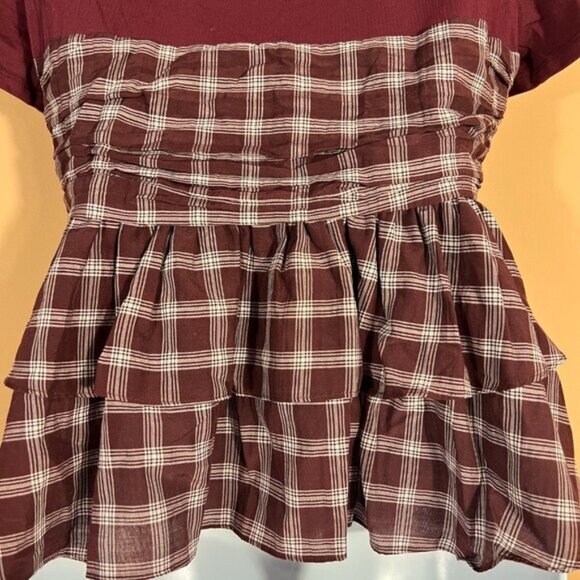 CINQ A SEPT Merlot/White Vica Top NWT - Picture 5 of 11